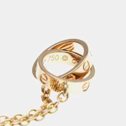 Pre Owned Cartier Love Interlocking 18K Rose Gold Necklace