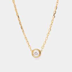 Pre Owned Cartier D'amour 18K Pink Gold Diamond Necklace