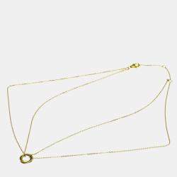 Pre Owned Cartier Sweet Trinity 18K Yellow, Rose, White Gold Necklace