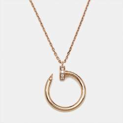 مملوكة مسبقًا Cartier Juste Un Clou Diamond 18k Rose Gold Necklace