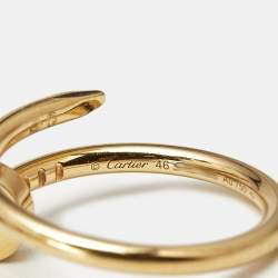 Pre Owned Cartier Juste Un Clou 18k Yellow Gold Small Model Ring Size 46