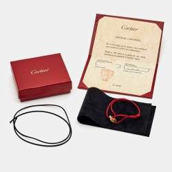 Pre Owned Cartier Trinity 18k Three Tone Gold Adjustable Cord Bracelet