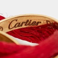 Pre Owned Cartier Trinity 18k Three Tone Gold Adjustable Cord Bracelet