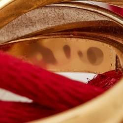 Pre Owned Cartier Trinity 18k Three Tone Gold Adjustable Cord Bracelet