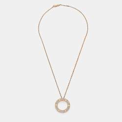Pre Owned Cartier Love Diamonds 18k Rose Gold Necklace