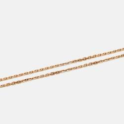 Pre Owned Cartier Love Diamonds 18k Rose Gold Necklace