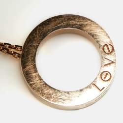 Pre Owned Cartier Love Diamonds 18k Rose Gold Necklace