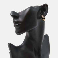 Pre Owned Cartier Love 18K Rose Gold Diamonds Hoop Earrings