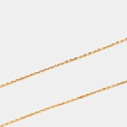 Pre Owned Cartier Amulette De Cartier Carnelian Diamond 18k Rose Gold XS Pendant Necklace
