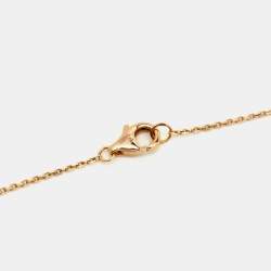 Pre Owned Cartier Amulette De Cartier Carnelian Diamond 18k Rose Gold XS Pendant Necklace