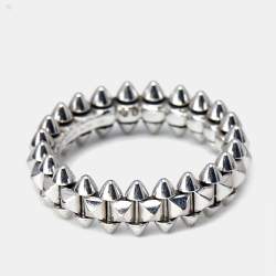 Pre Owned Cartier Clash de Cartier 18k White Gold Small Model Ring Size 56