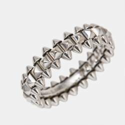 Pre Owned Cartier Clash de Cartier 18k White Gold Small Model Ring Size 56