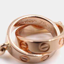 Pre Owned Cartier Love Interlocking 18K Rose Gold Necklace