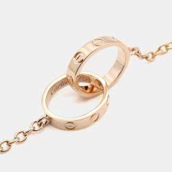 Pre Owned Cartier Love Interlocking 18K Rose Gold Necklace