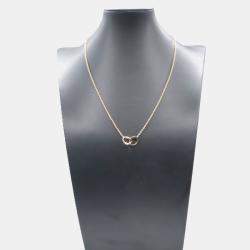 Pre Owned Cartier Love Interlocking 18K Rose Gold Necklace