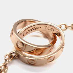 Pre Owned Cartier Love Interlocking 18K Rose Gold Necklace