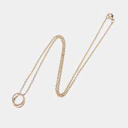 Pre Owned Cartier Love Interlocking 18K Rose Gold Necklace