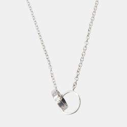 Pre Owned Cartier Love Interlocking 18K White Gold Necklace