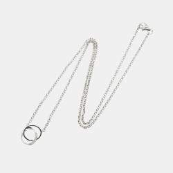 Pre Owned Cartier Love Interlocking 18K White Gold Necklace