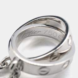 Pre Owned Cartier Love Interlocking 18K White Gold Necklace