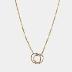 Pre Owned Cartier Love Interlocking 18K Rose Gold Necklace
