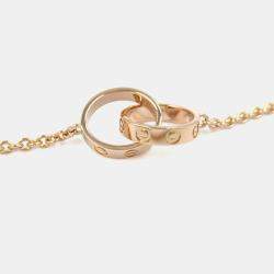 Pre Owned Cartier Love Interlocking 18K Rose Gold Necklace