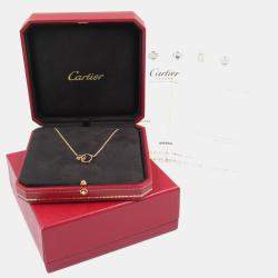 Pre Owned Cartier Love Interlocking 18K Rose Gold Necklace