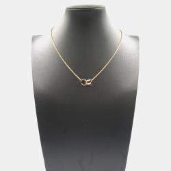Pre Owned Cartier Love Interlocking 18K Rose Gold Necklace