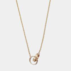 Pre Owned Cartier Love Interlocking 18K Rose Gold Necklace