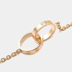Pre Owned Cartier Love Interlocking 18K Rose Gold Necklace