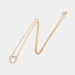 Pre Owned Cartier Love Interlocking 18K Rose Gold Necklace