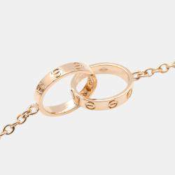 Pre Owned Cartier Love Interlocking 18K Rose Gold Necklace