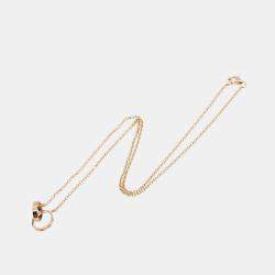 Pre Owned Cartier Love Interlocking 18K Rose Gold Necklace