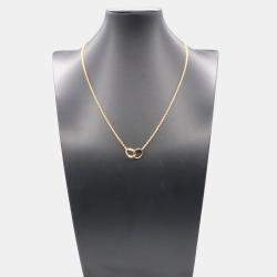 Pre Owned Cartier Love Interlocking 18K Rose Gold Necklace