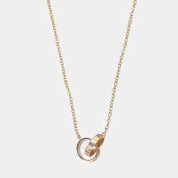 Pre Owned Cartier Love Interlocking 18K Rose Gold Necklace