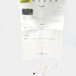 Pre Owned Cartier 18K Rose Gold Quartz And Diamond Necklace