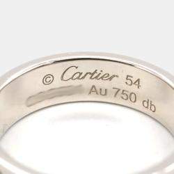 Pre Owned Cartier Love 18K White Gold Band Ring EU 54
