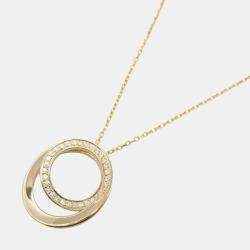 Pre Owned Cartier Etincelle de Cartier Diamond 18K Rose Gold Necklace  