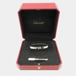 Pre Owned Cartier Love 18K White Gold, Diamond Bracelet