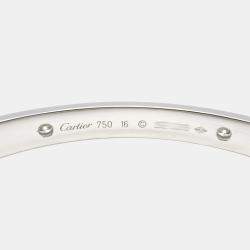 Pre Owned Cartier Love 18K White Gold, Diamond Bracelet