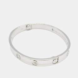 Pre Owned Cartier Love 18K White Gold, Diamond Bracelet