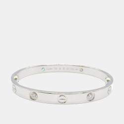 Pre Owned Cartier Love 18K White Gold, Diamond Bracelet