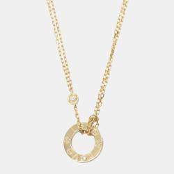 Pre Owned Cartier Love 18K Yellow Gold Diamond Necklace