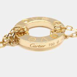 Pre Owned Cartier Love 18K Yellow Gold Diamond Necklace
