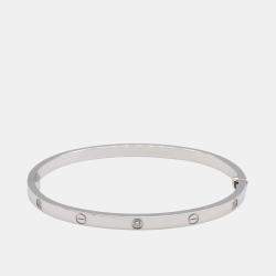Pre Owned Cartier Love 18K White Gold, Diamond Bracelet
