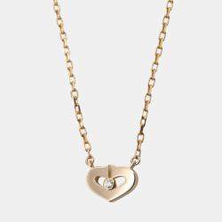 Pre Owned Cartier C De Cartier 18K Rose Gold Necklace