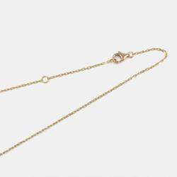 Pre Owned Cartier Double C Logo 18K Rose Gold Diamonds Necklace