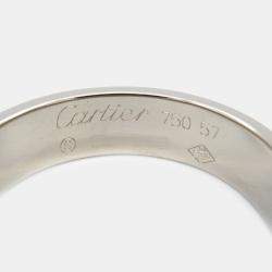 Pre Owned Cartier Love 18K White Gold Band Ring EU 57