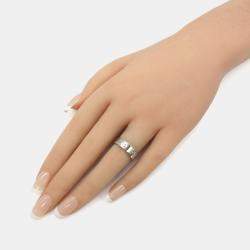 Pre Owned Cartier Love 18K White Gold Band Ring EU 50