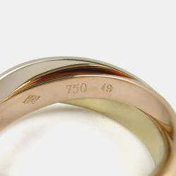 Pre Owned Cartier Trinity 18K Yellow, Rose, White Gold Band Ring EU 49